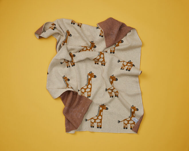 Baby-Strickdecke Giraffe