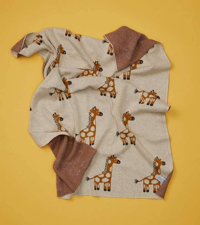 Baby-Strickdecke Giraffe